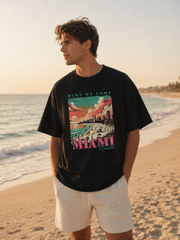 Miami Beach Vintage Sunset T-Shirt