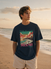 Miami Beach Vintage Sunset T-Shirt