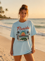 Florida The Sunshine State Retro Beach T-Shirt