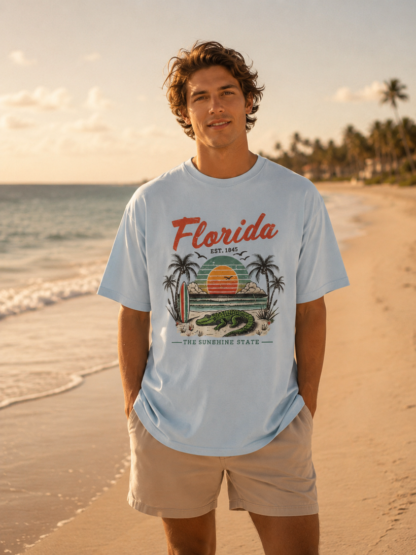 Florida The Sunshine State Retro Beach T-Shirt — image 11 of 11