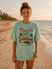 Florida The Sunshine State Retro Beach T-Shirt