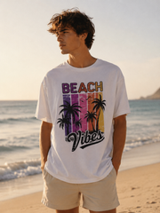 Beach Vibes Retro Palm Tree T-Shirt