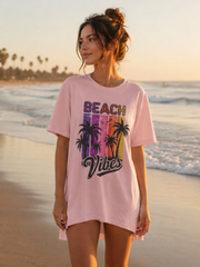 Beach Vibes Retro Palm Tree T-Shirt