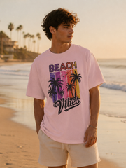 Beach Vibes Retro Palm Tree T-Shirt