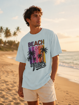 Beach Vibes Retro Palm Tree T-Shirt thumbnail 9