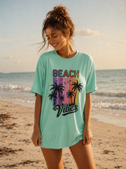 Beach Vibes Retro Palm Tree T-Shirt