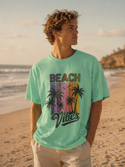 Beach Vibes Retro Palm Tree T-Shirt