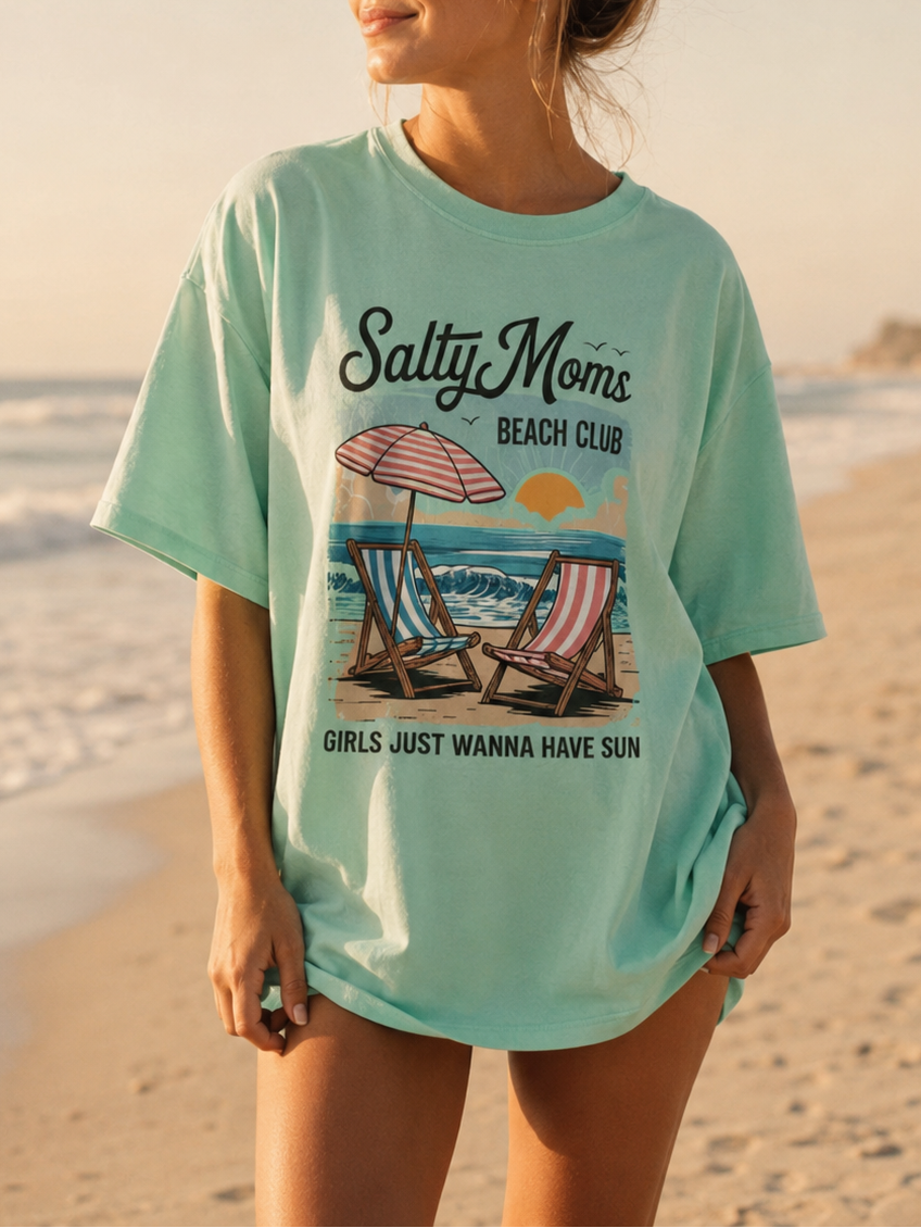 Salty Moms Beach Club T-Shirt