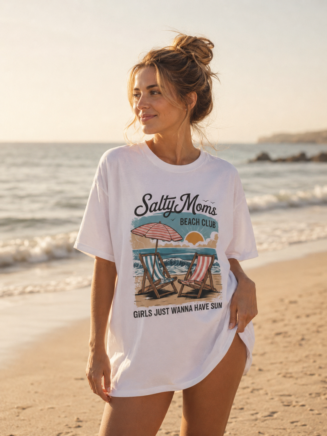 Salty Moms Beach Club T-Shirt