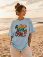 Sun, Sand and Fun Beach T-Shirt
