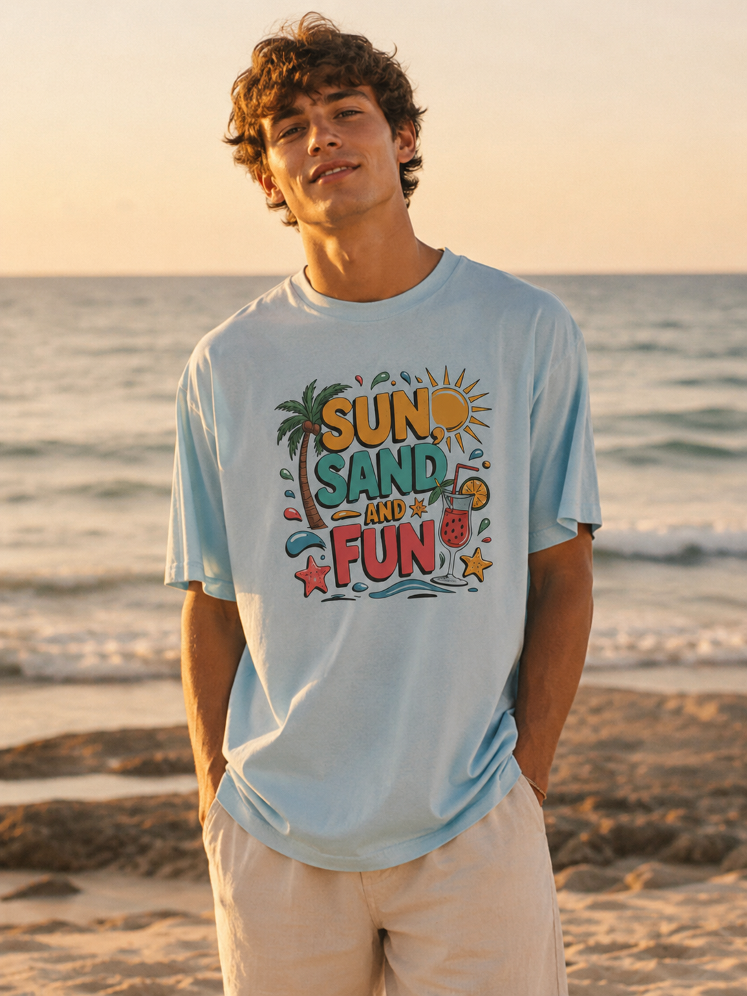 Sun, Sand and Fun Beach T-Shirt