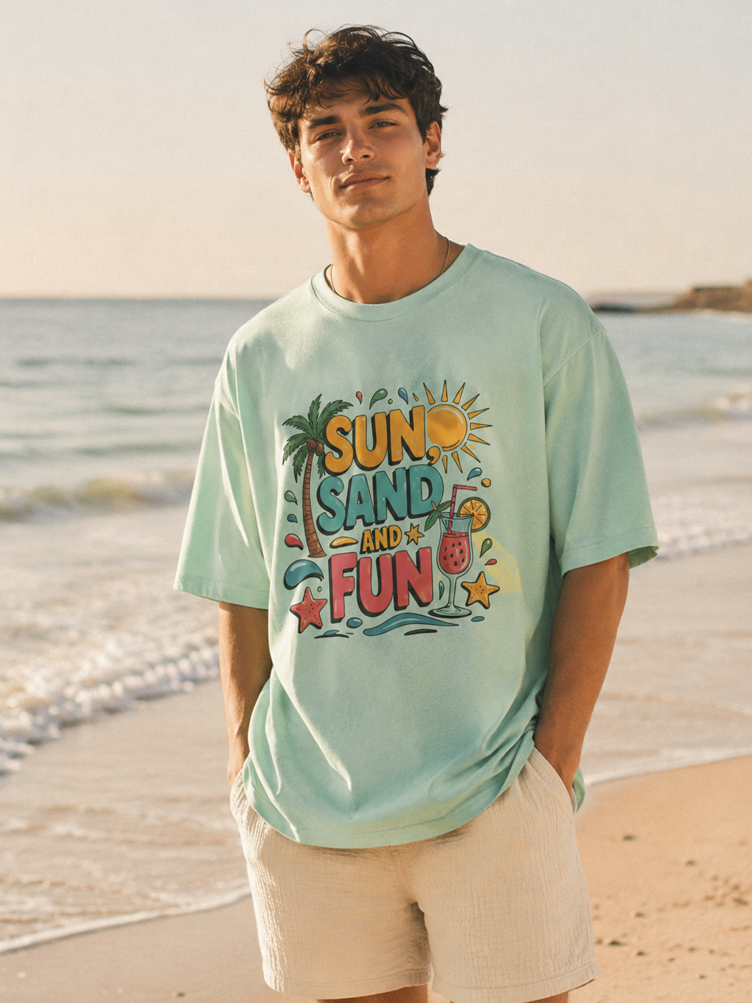 Sun, Sand and Fun Beach T-Shirt
