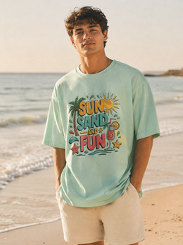 Sun, Sand and Fun Beach T-Shirt thumbnail 3