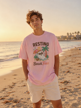 Resting Beach Face Ghost T-Shirt thumbnail 5