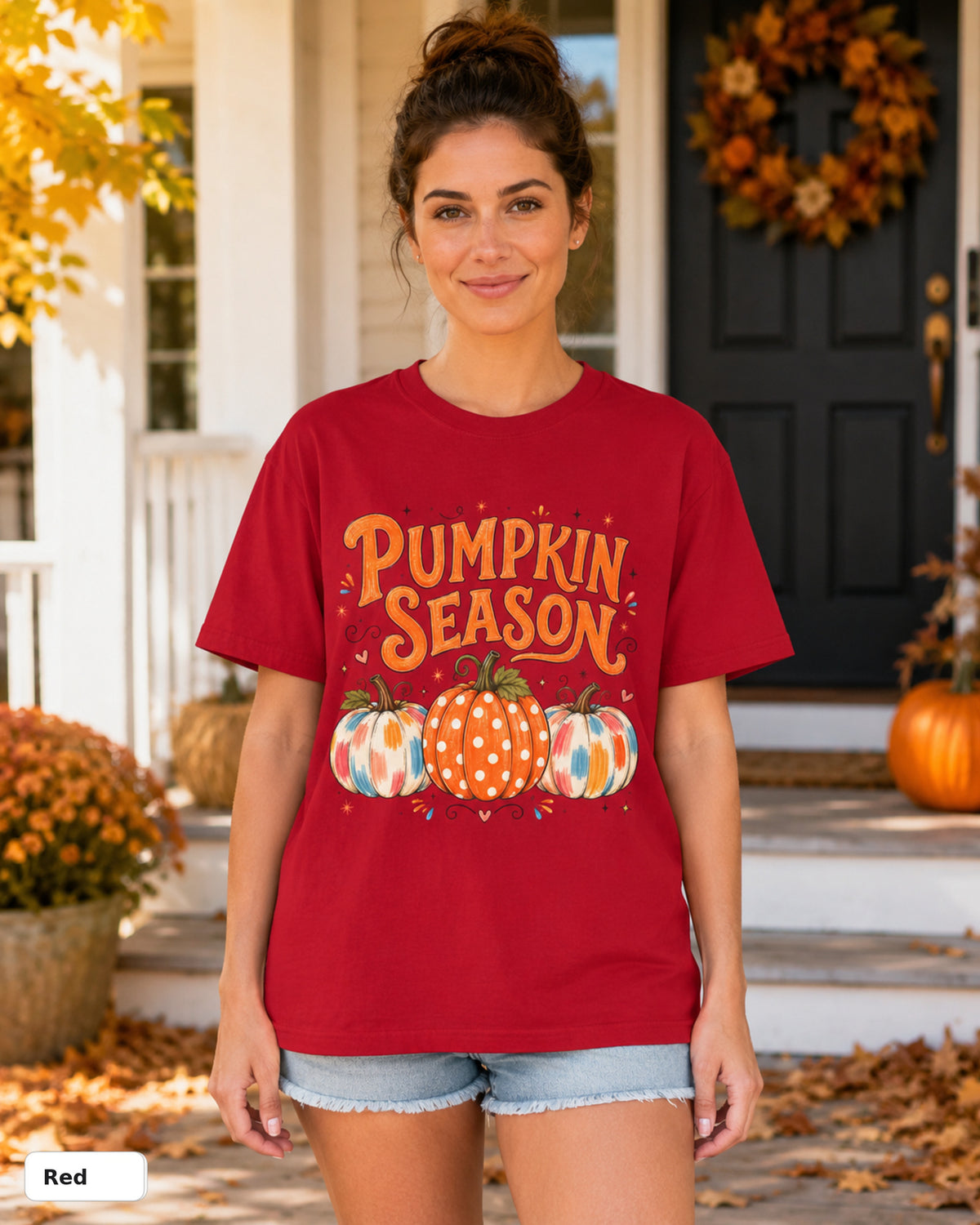 Pumpkin Season T-shirt — Comfort Colors 1717 — Red