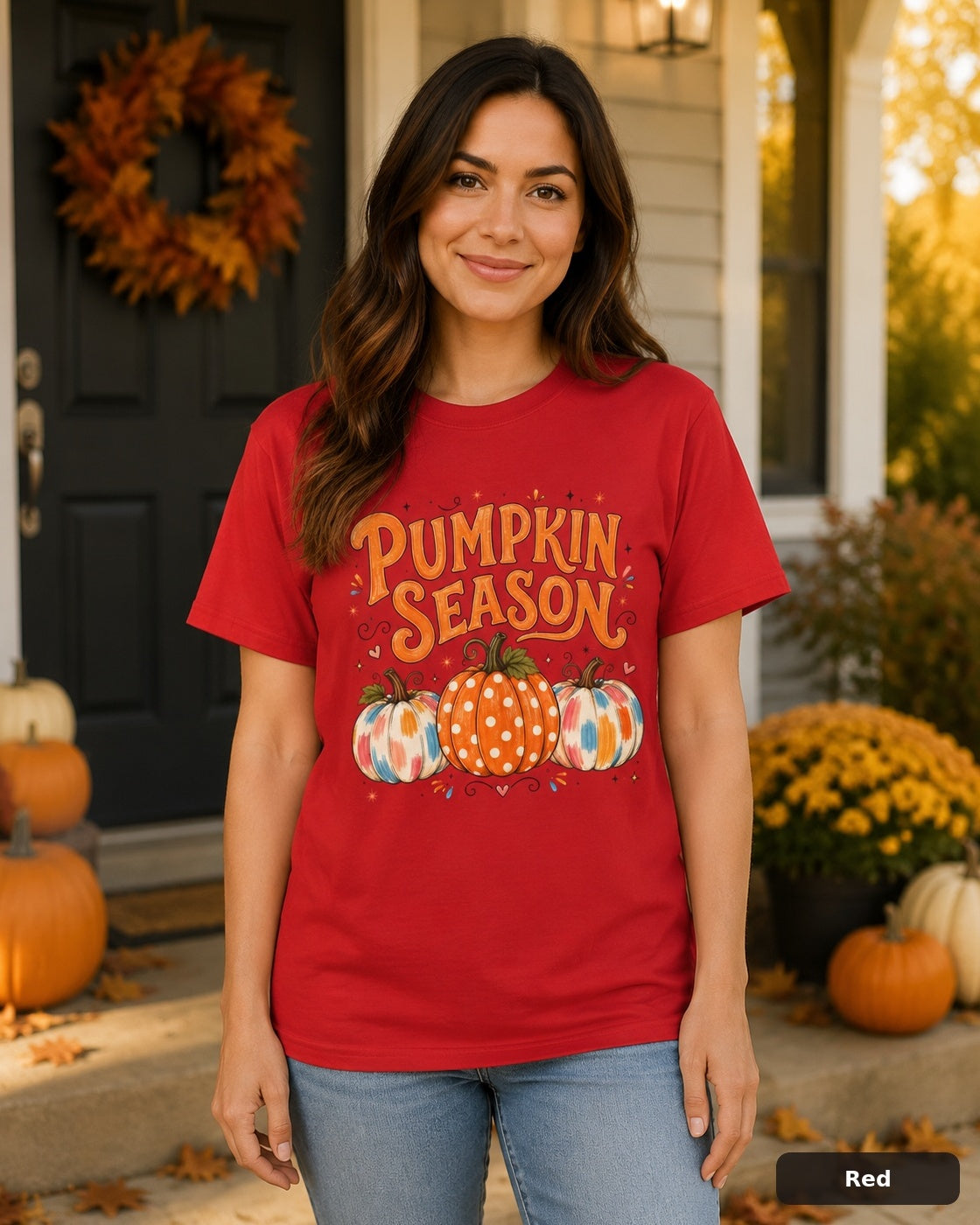 Pumpkin Season T-shirt — Gildan 2000 — Red