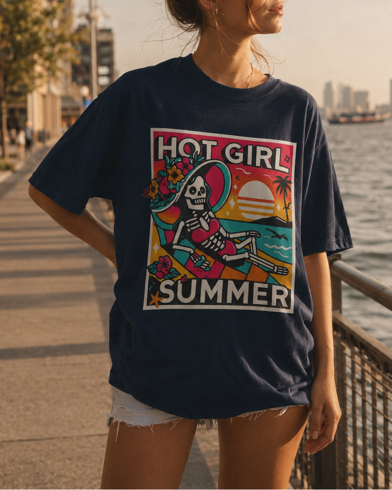 Hot Girl Summer Skeleton Beach T-Shirt