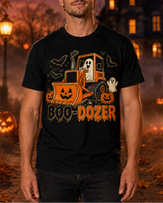 Boo-Dozer Ghost Bulldozer Halloween T-Shirt