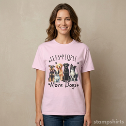 Less People More Dogs T-Shirt thumbnail 6