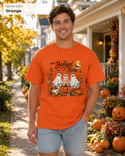 Hangin' with My Boos Halloween T-shirt – Gildan 2000 Orange – male model