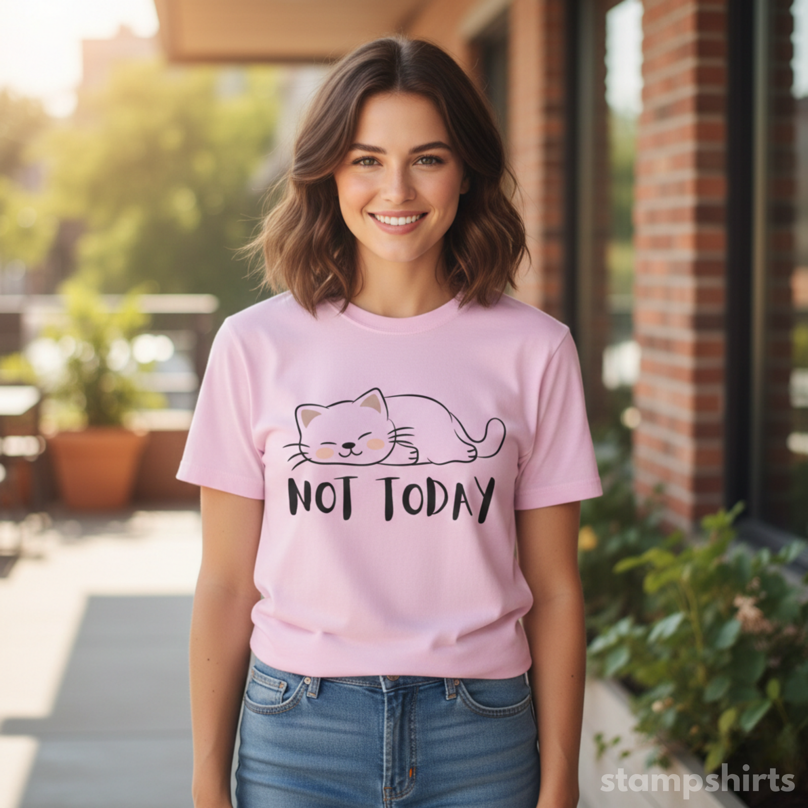 Not Today Cat T-Shirt