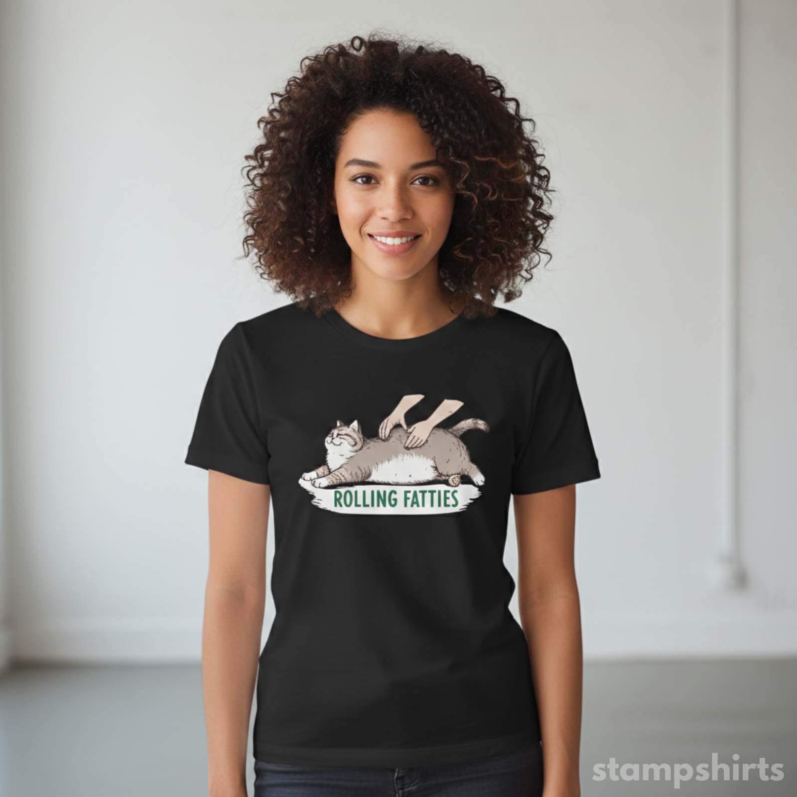 Rolling Fatties Cat T-Shirt