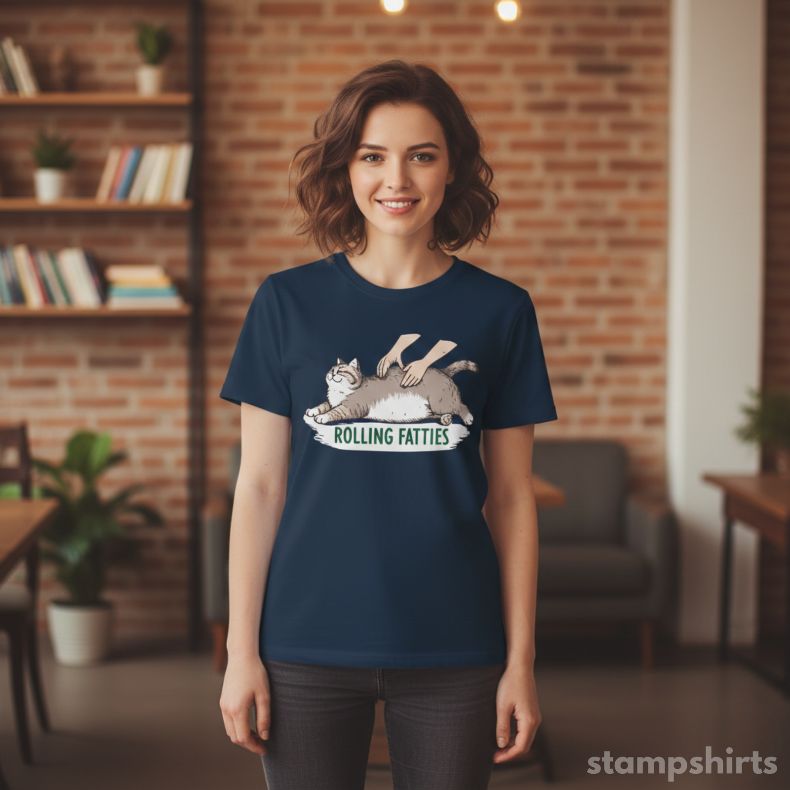 Rolling Fatties Cat T-Shirt