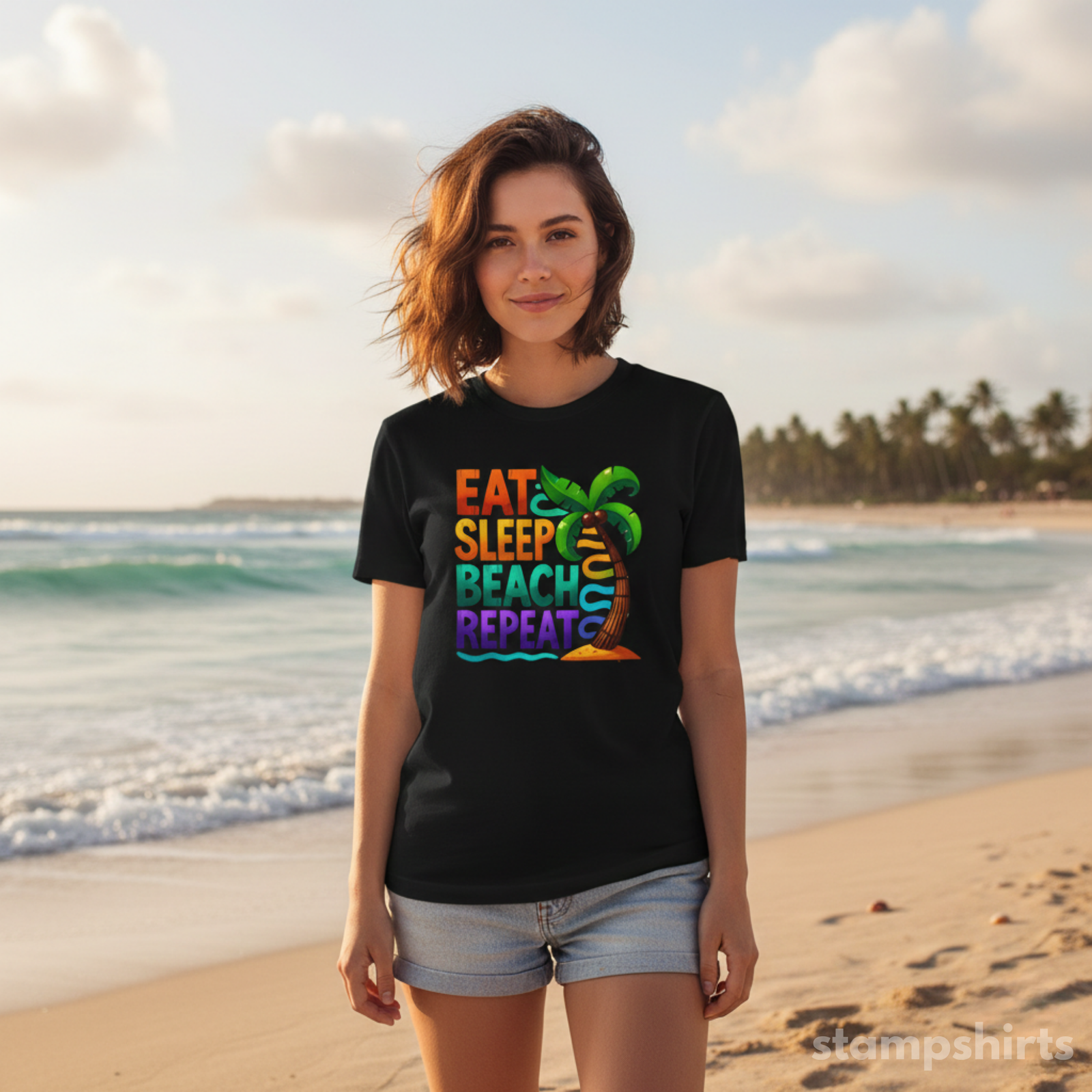 Eat Sleep Beach Repeat T-Shirt