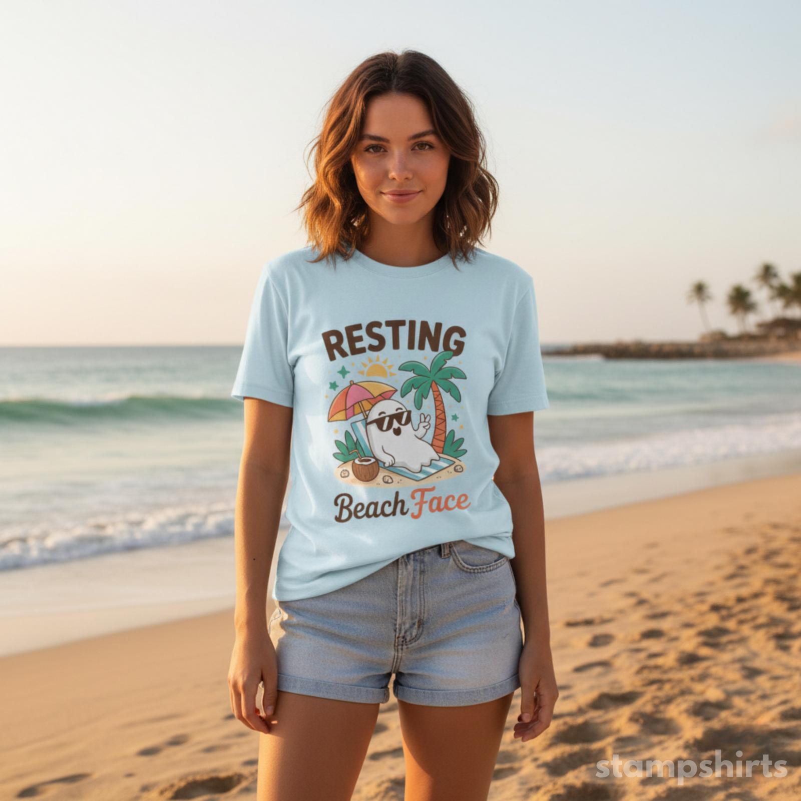 Resting Beach Face T-Shirt