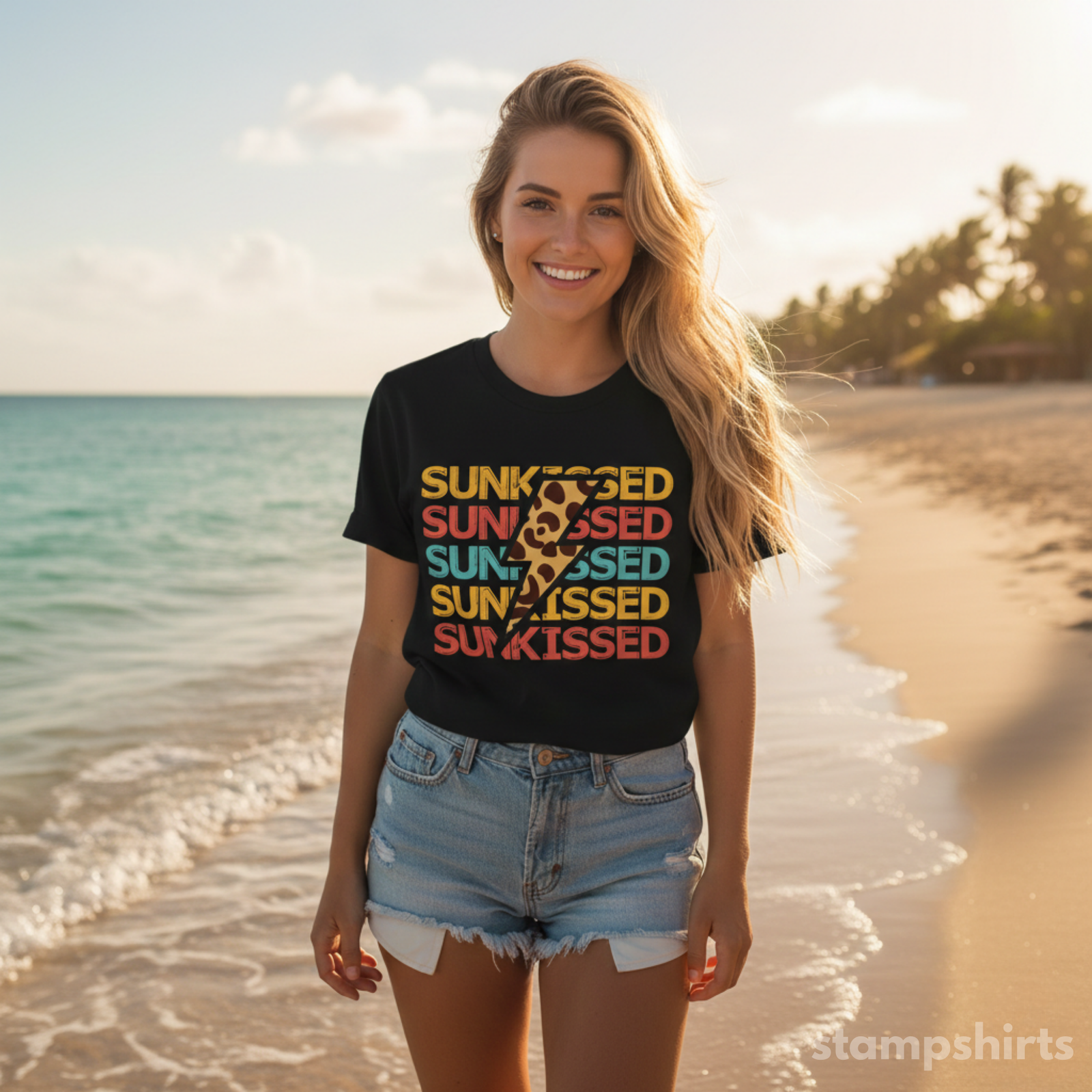 Sunkissed Leopard Lightning T-Shirt