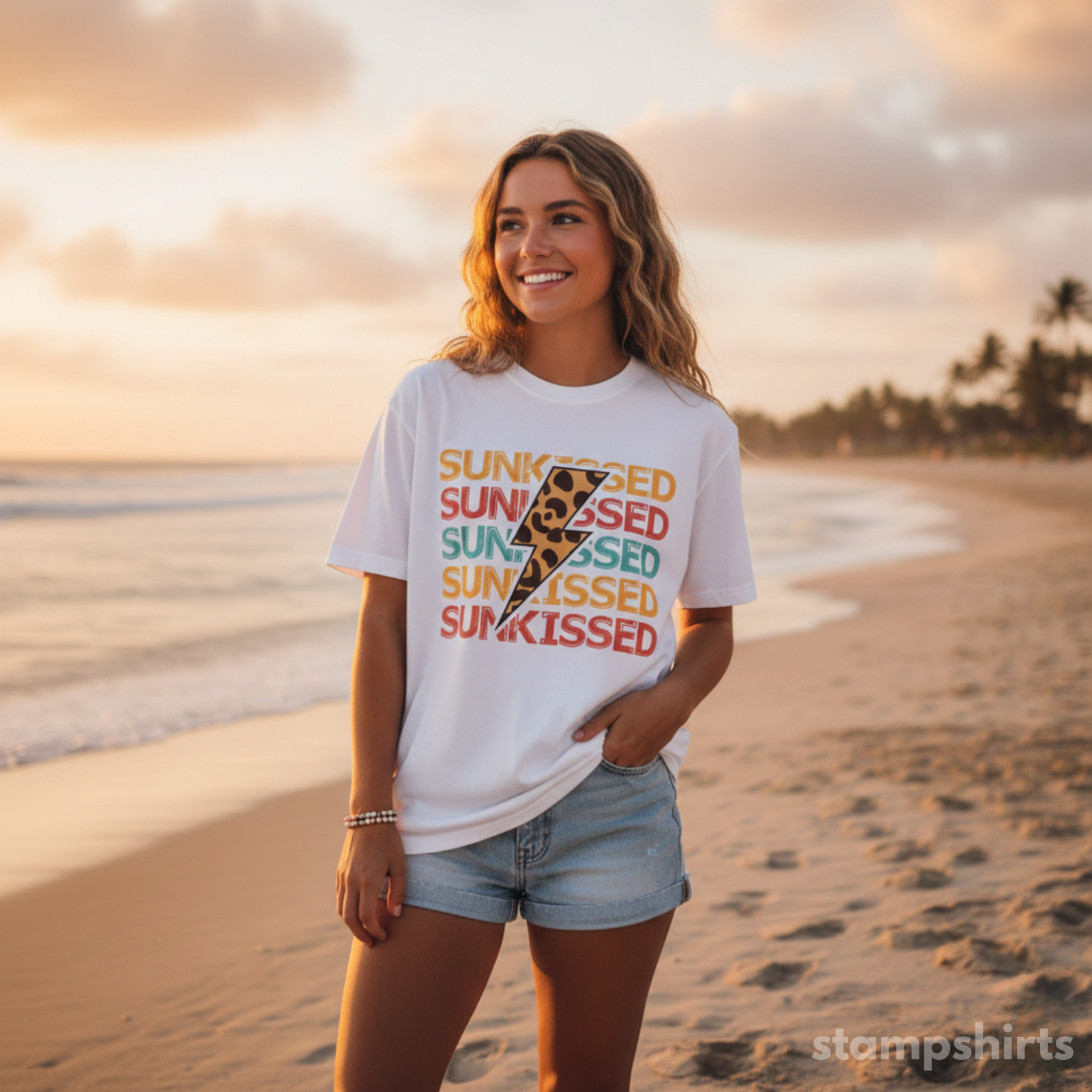 Sunkissed Leopard Lightning T-Shirt