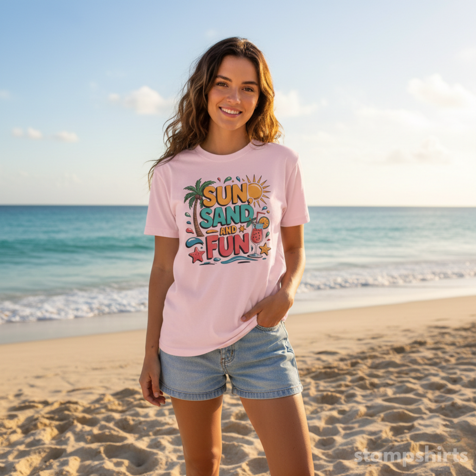 Sun, Sand and Fun Beach T‑Shirt