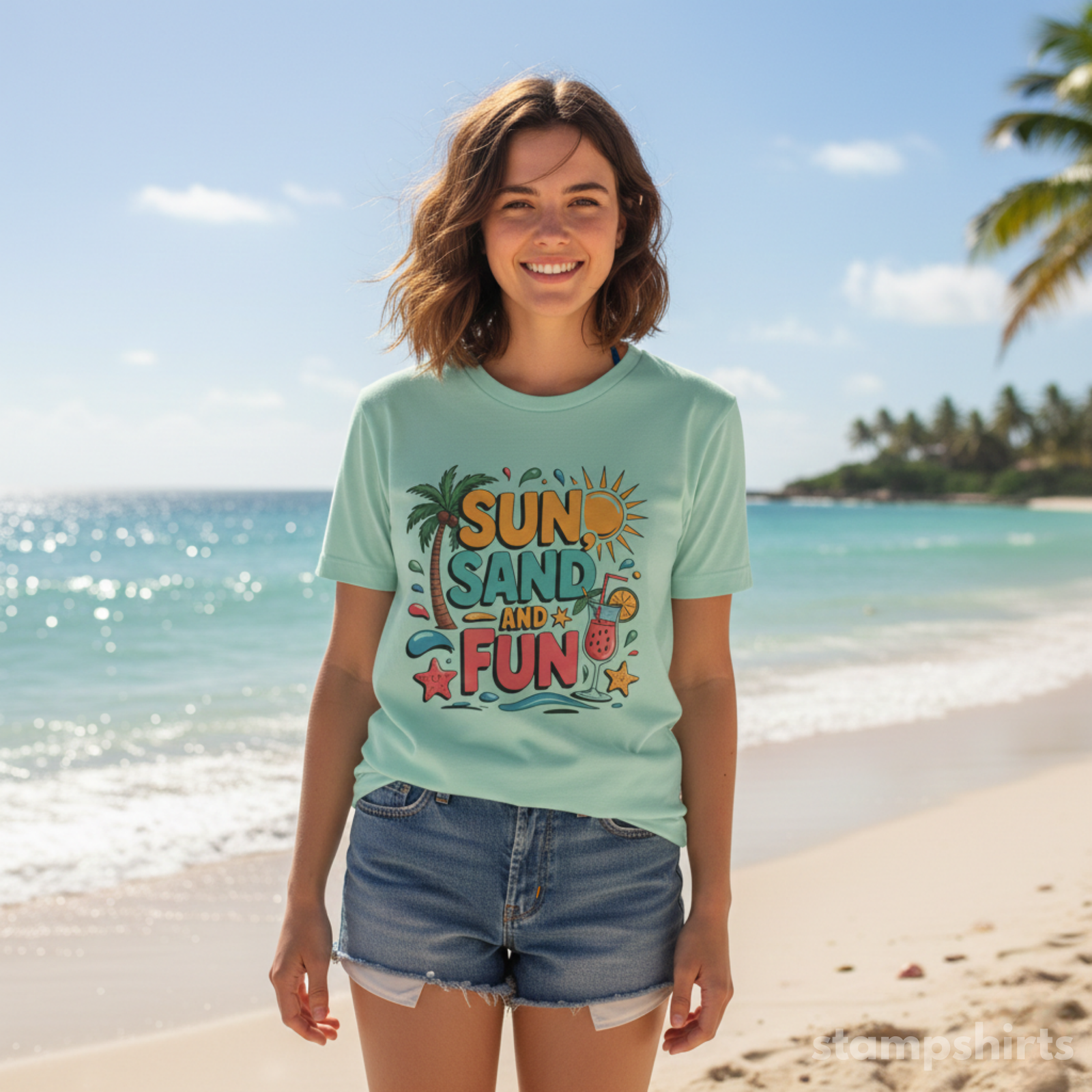 Sun, Sand and Fun Beach T‑Shirt
