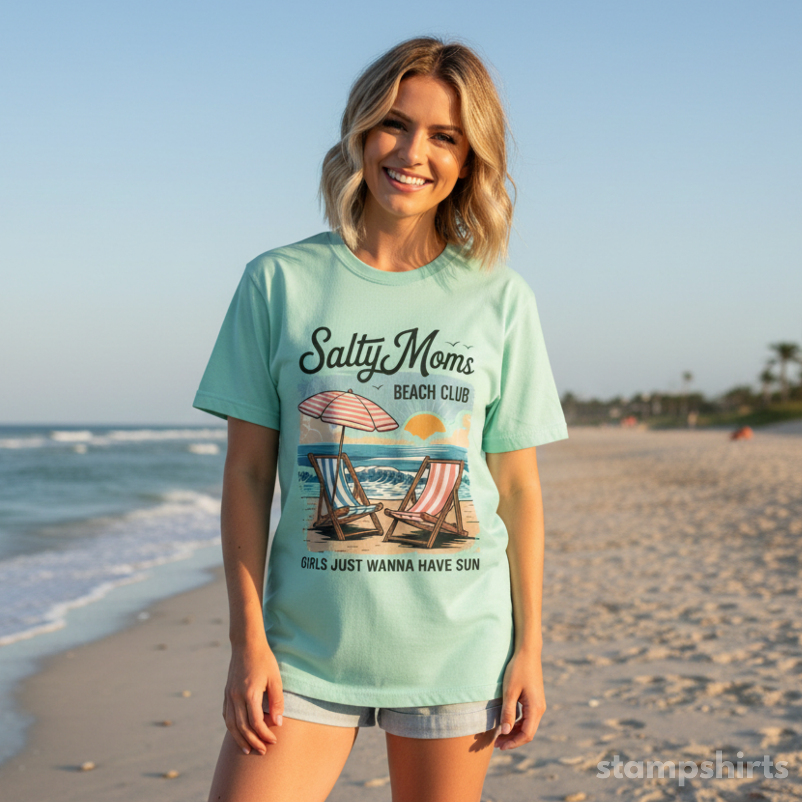 Salty Moms Beach Club T-Shirt