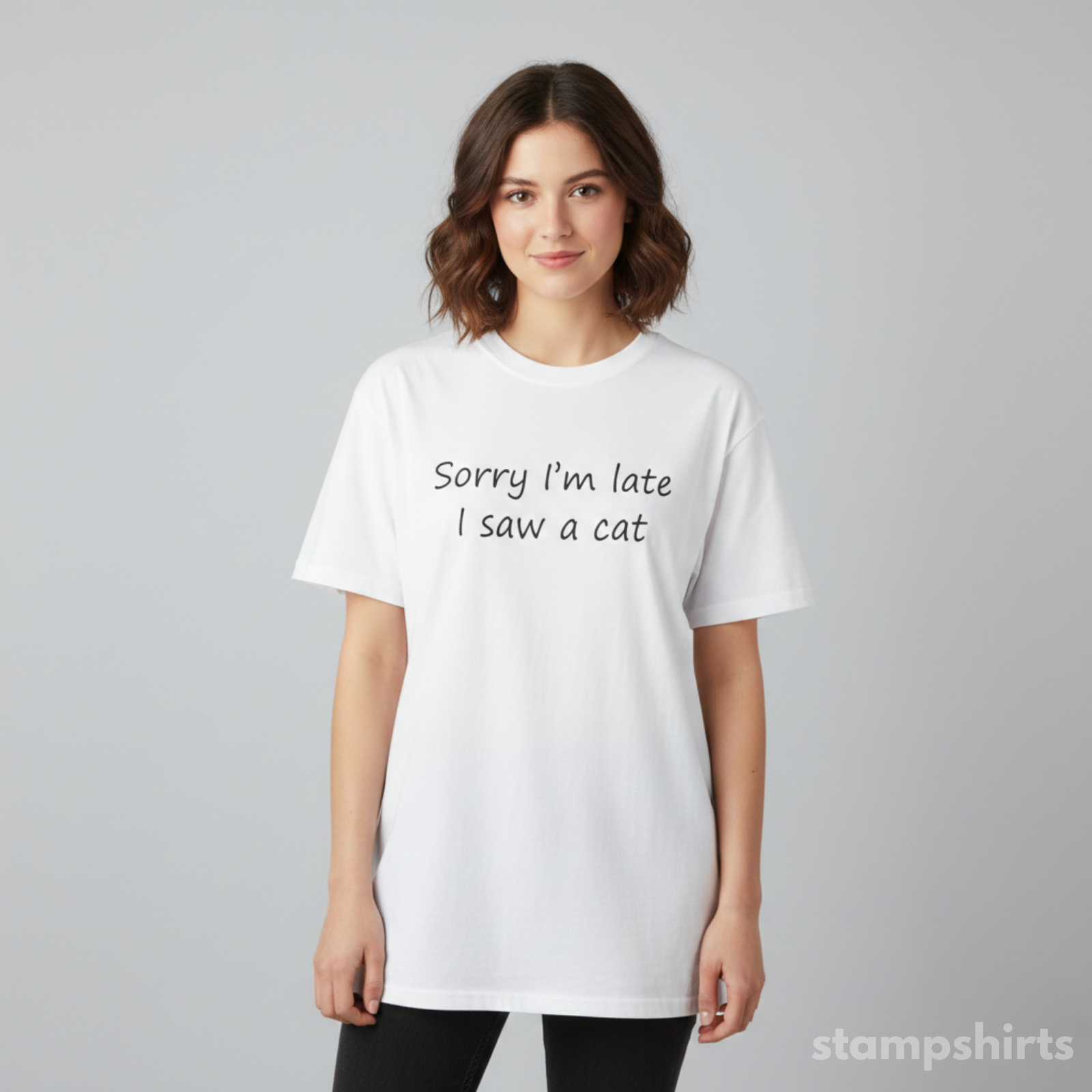 Sorry I’m Late I Saw a Cat T-Shirt
