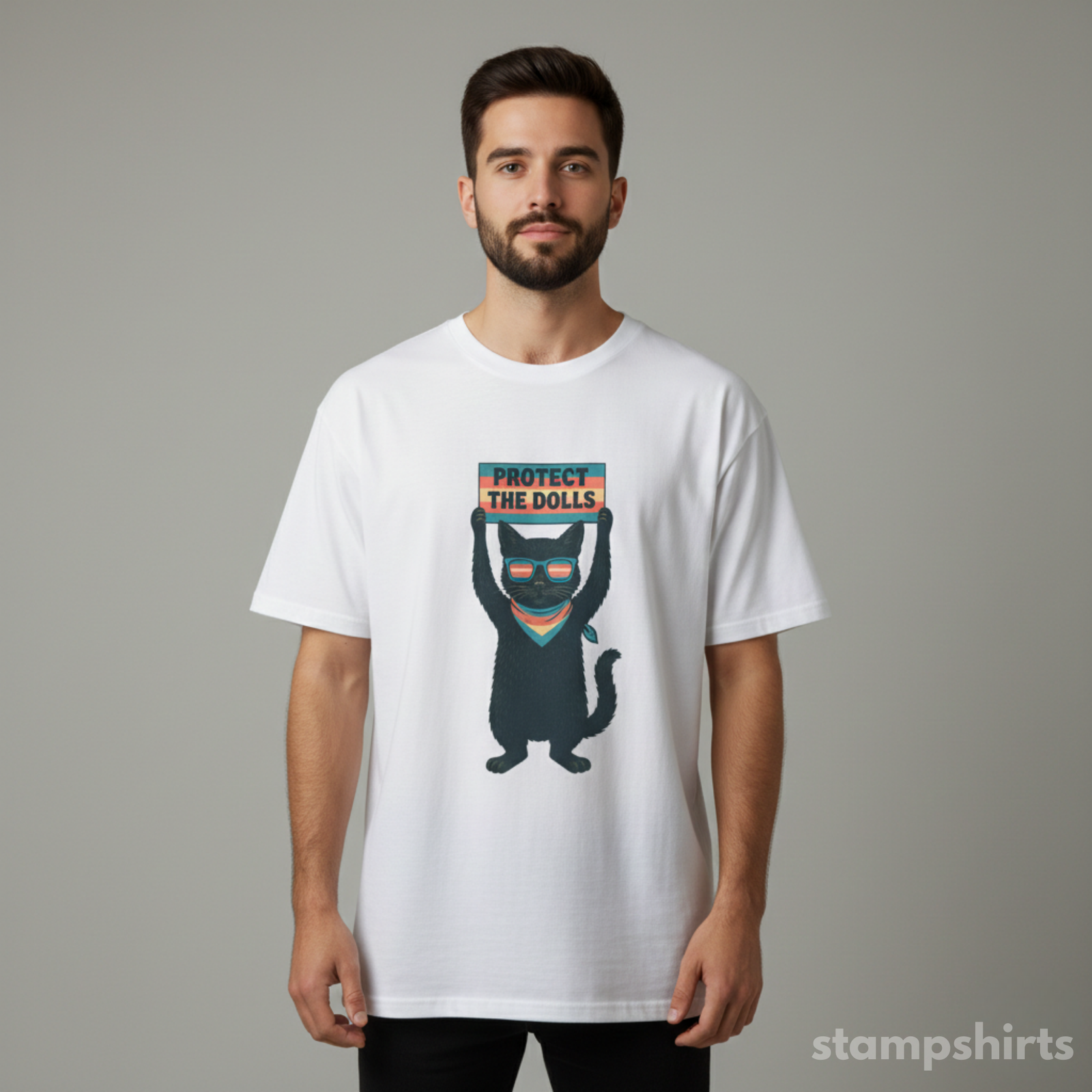 Protect the Dolls Cat T-Shirt