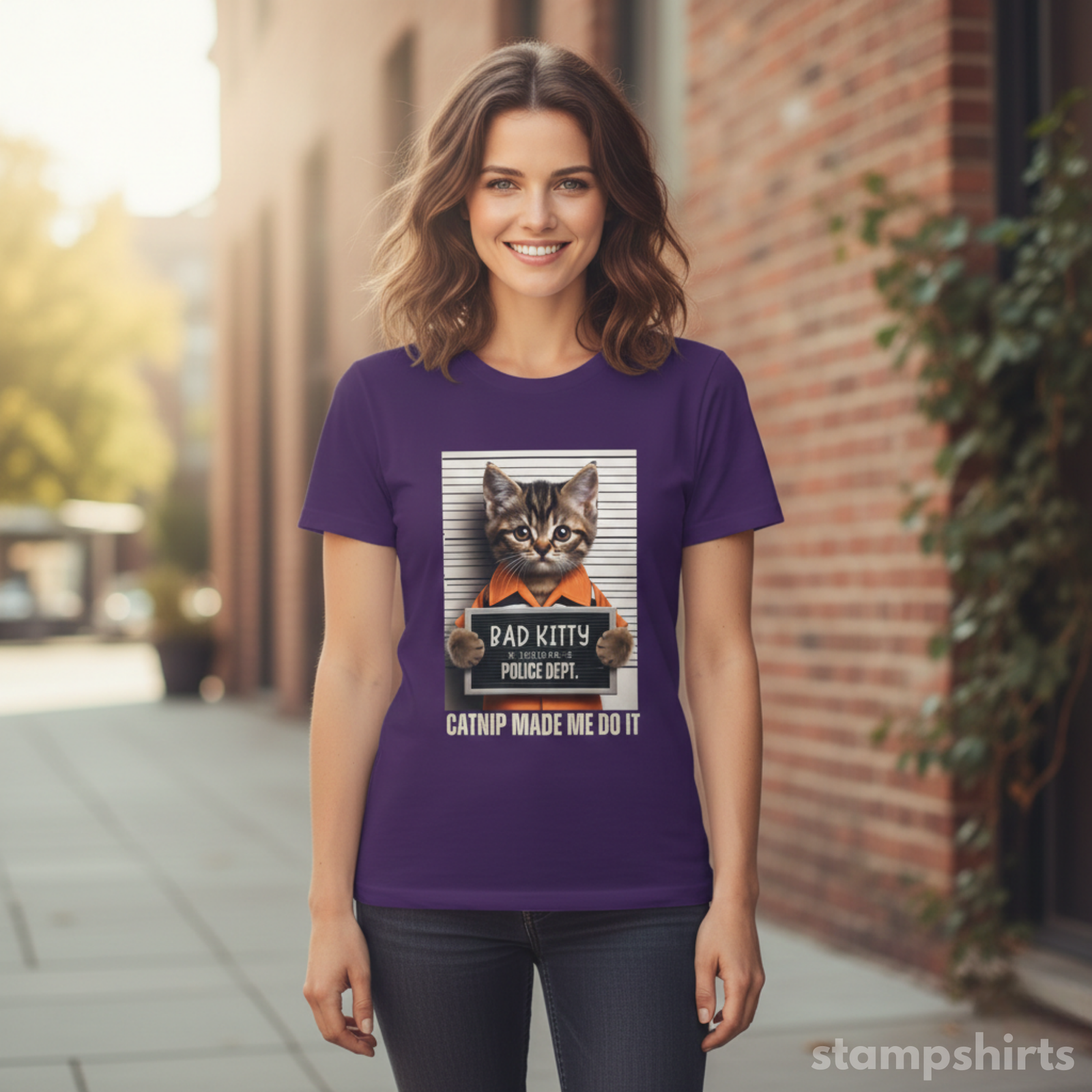 Bad Kitty Mugshot T-Shirt