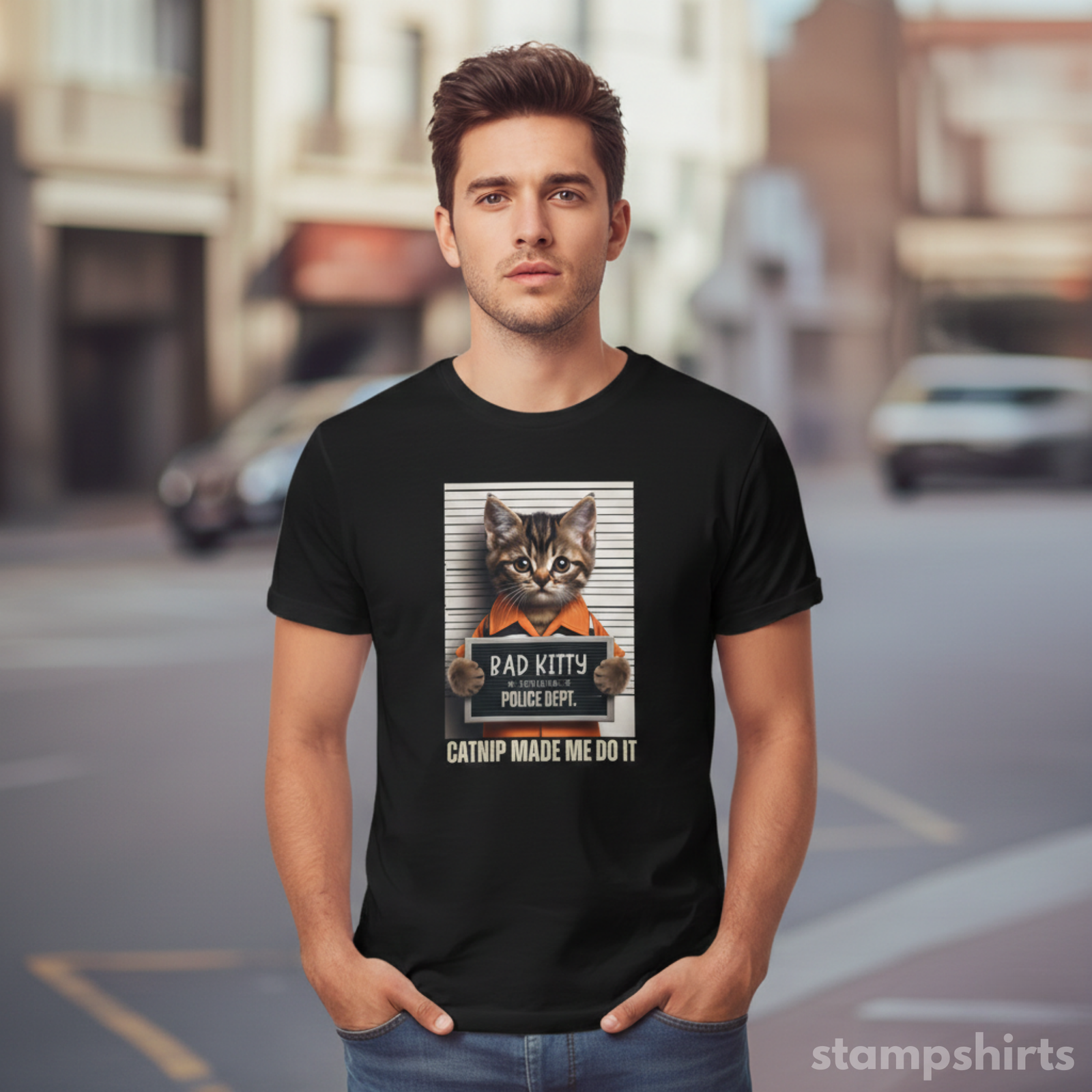 Bad Kitty Mugshot T-Shirt