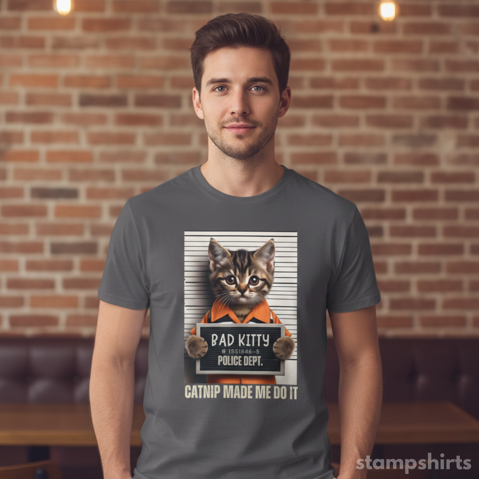 Bad Kitty Mugshot T-Shirt