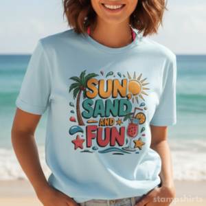 Sun, Sand and Fun Beach T‑Shirt