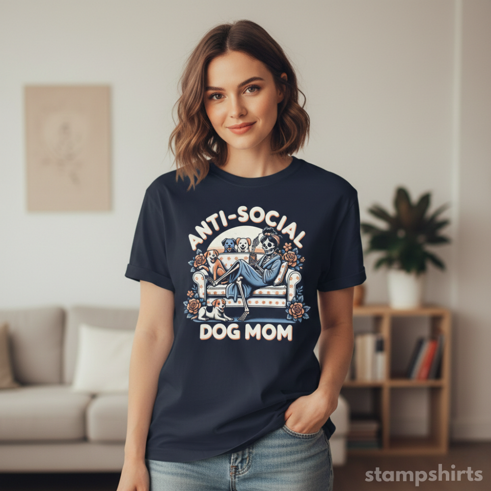 Anti-Social Dog Mom T-Shir