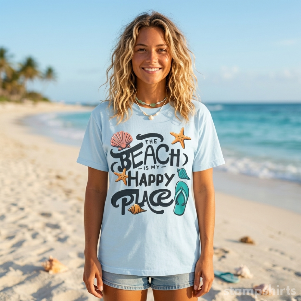 Beach Is My Happy Place T‑Shirt