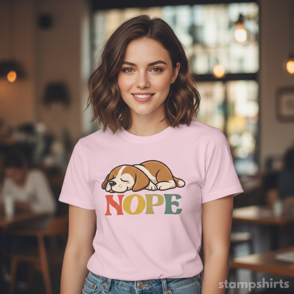 Nope Sleeping Puppy T-Shirt