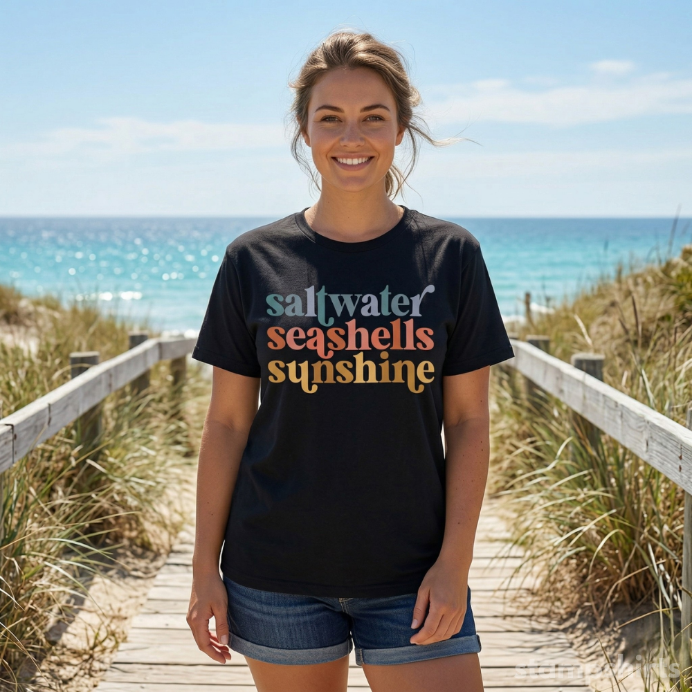 Saltwater Seashells Sunshine T‑Shirt