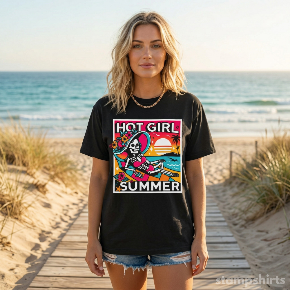 Hot Girl Summer Skeleton Beach T-Shirt